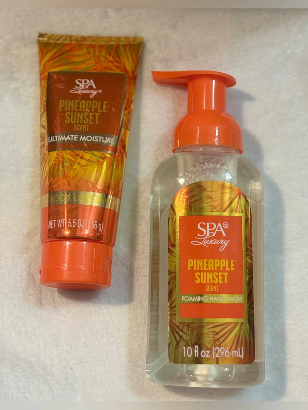 💜 SPA Luxury Pineapple Sunset Foaming Hand Wash & Body Lotion Set